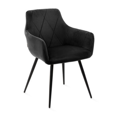 Chair | FELLICE | velour black | 56x61x86 cm | ALL 847276