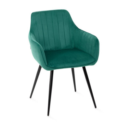 Chair | ANDRE | velour green | 56x61x86 cm | ALL 847306