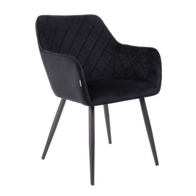Chair | SHELTON | velour black | 56x60x84cm | 860541