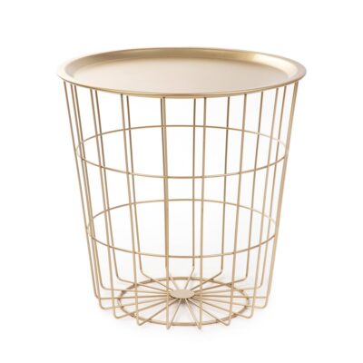 Table | SCANDI | gold with gold top | 41x41x41 cm | 868684