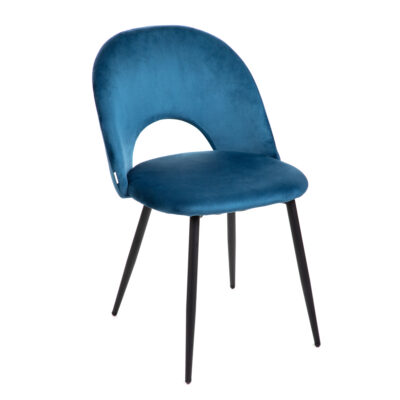 TERCIO | velour chair | navy blue | 47x55x77cm | 871028