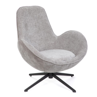 LUNAIRE armchair | swivel velour grey | 86x76x87 cm | 872162