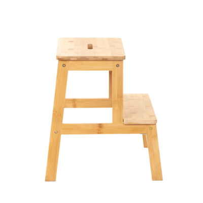Stool with step | PASSO | bamboo natural | 42.7x40x49.6 cm | 873640