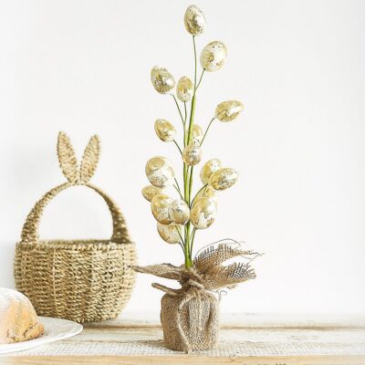 Пасхальные украшения | LECCY | Дерево с золотыми яйцами | 46 см | 878942