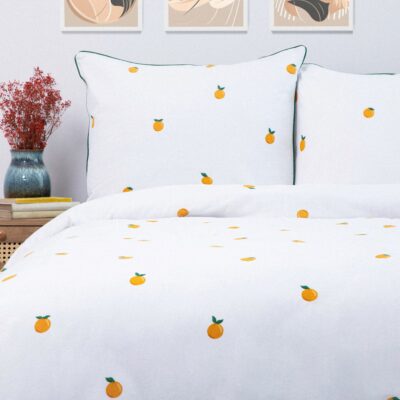 Постельное белье | ORANGIE | хлопок оранжевого цвета | 160x200 + 2*50x60 см | 879611