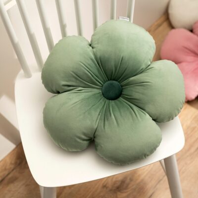 Cushion | LOERI | flower-shaped pistachio | 40cm | 883786