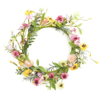 Wreath | FLOS | with coloured flowers | 40x40x7 cm | 884851
