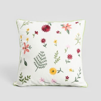Pillowcase | TILA | with floral design with piping | 45X45 CM | 735875
