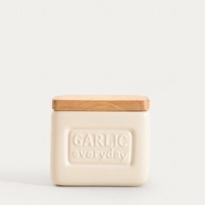 SYLAN | cream garlic container | 12x10,5cm | 763618