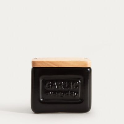 SYLAN | garlic container black | 12x10,5cm | 763625