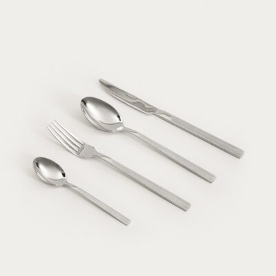 Набор столовых приборов | STRIDE | рифленый серебристый | 16 предметов | 763809