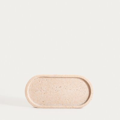 Taca dekoracyjna | ONDA | owalna beżowa | 25x12x1,5 cm | 765650