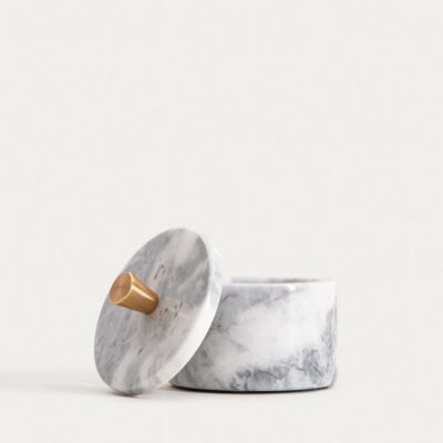 Мраморный контейнер | мраморно-белый | 10x9 см | 765797