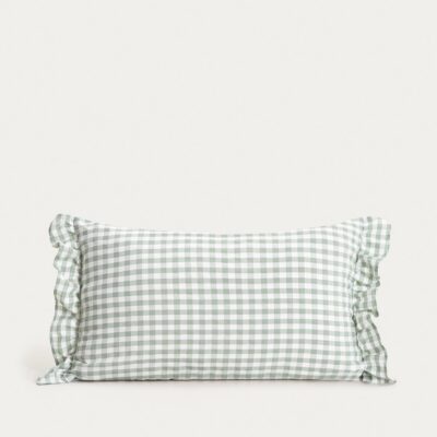 Подушка | ALAMBRA | фисташковая в клетку | 30x50 см | 766541