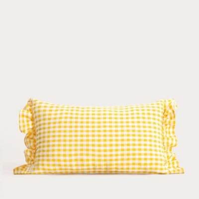 Подушка | ALAMBRA | желтая в клетку | 30x50 см | 766558