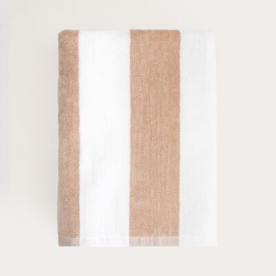 Полотенце | LAWENA | в белую и бежевую полоску | 70x130 см | 767081