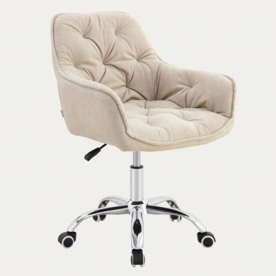 Fotel | FUSSY | w tkaninie obrotowy beżowy | 57x61x80-90 cm | 767319