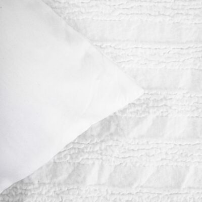 Постельное белье | REYA | микрофибра с декоративной текстурой белая | 160x200 + 2*50x60 см | 767401