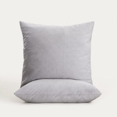 Комплект из двух | GOSSY | хлопковых наволочек, окрашенных в серые нити | 2*70x80 см | 768583