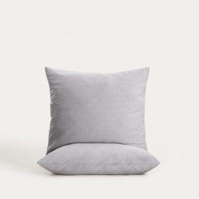 Комплект из двух | GOSSY | хлопковых наволочек, окрашенных в серые нити | 2*50x60 см | 768590