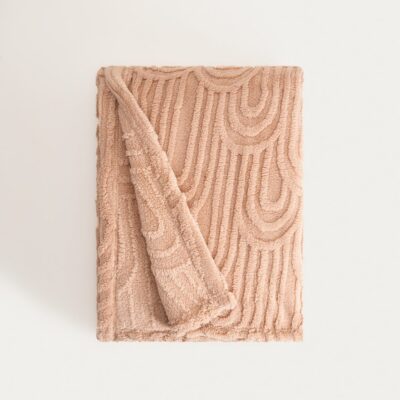 Одеяло | DARIN | нежно-бежевое со структурированным рисунком | 150x200 см | 769122