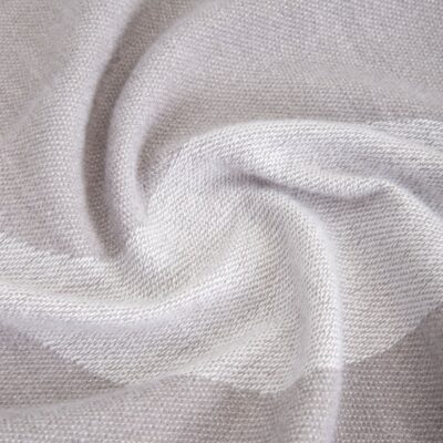 Одеяло | KALOR | серый жаккардовый узор с бахромой | 135x200 см | 769160