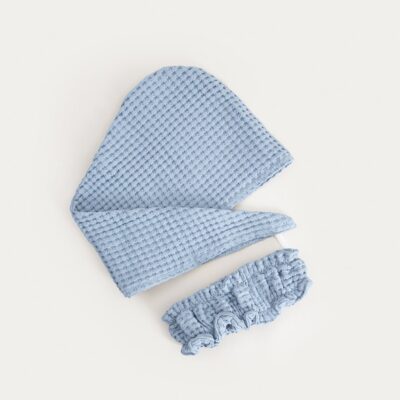 Повязка на голову и тюрбан | VAFFEL | синий | 10x23 см | 25x75 см | 769283