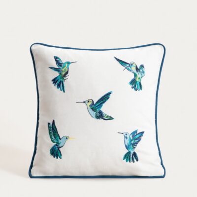 Наволочка | COLIBRI | с вышитыми колибри | 45x45cm | 769443