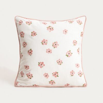 Наволочка | FLORECITA | с вышитыми мелкими цветами | 45x45cm | 769498