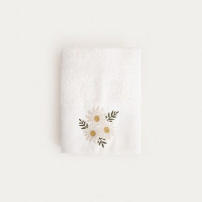 Towel | SUNFLOWER | With embroidered daisies | 50x90 cm | 770203