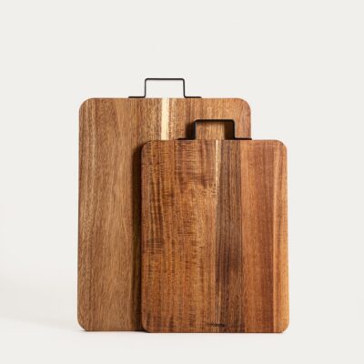 Set of cutting boards | MOOKA | acacia with metal handle | 33x25,5 cm | 770289