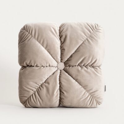 Poduszka | MARTINA | beżowa z ozdobnym przeszyciem | 45x45cm | 770494