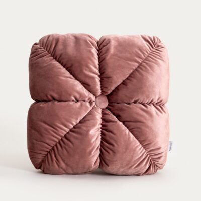 Poduszka | MARTINA | różowa z ozdobnym przeszyciem | 45x45cm | 770500