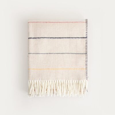 Koc | TILBE | z ozdobnymi kolorowymi przeszyciami | 150x200cm | 771613