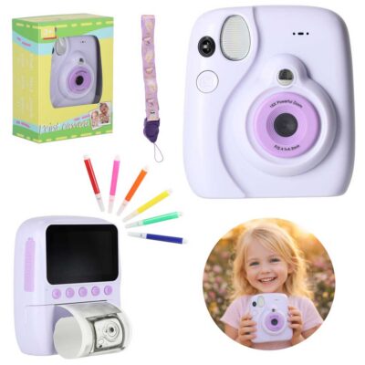 Digital instant camera 16x cartridges markers purple