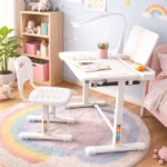 Biurko-dzieciece-szkolne-regulowane-krzeslo-lampka-LED-USB-biale-182560