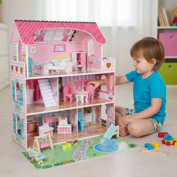 Domek-dla-lalek-drewniany-Lulilo-Gardeno-z-ogrodkiem-mebelki-70cm-rozowy-LED-179863 Domek-dla-lalek-drewniany-Lulilo-Gardeno-z-ogrodkiem-mebelki-70cm-rozowy-LED-179863