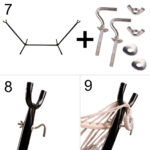 KX3297 Hamak ze stelażem ogrodowy dwuosobowy huśtawka stelaż