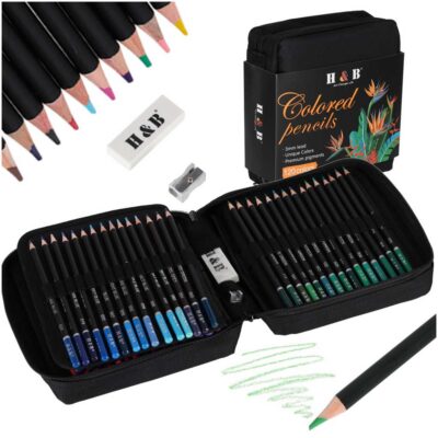Colored pencils in case set of 120 pieces