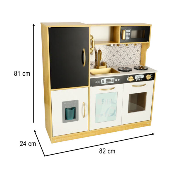 Kuchnia-dla-dzieci-drewniana-z-lodowka-tablica-kredowa-zlota-160610 Kuchnia-dla-dzieci-drewniana-z-lodowka-tablica-kredowa-zlota-160610