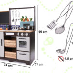 KX6286 Kuchnia drewniana MDF z akcesoriami LOFT 96cm 3