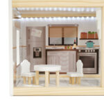 KX5944 Domek dla lalek drewniany apartament Ikonka boho 12