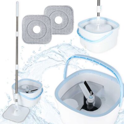 Taisnstūra formas plakana mopa rotējoša tīra netīra ūdens slaucīšanas mašīna