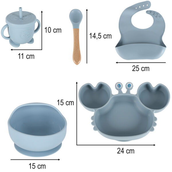Naczynia-silikonowe-dla-dzieci-niemowlat-krab-zestaw-9-elementow-niebieskie-176345 Naczynia-silikonowe-dla-dzieci-niemowlat-krab-zestaw-9-elementow-niebieskie-176345