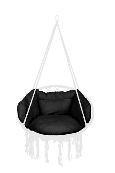 LUARO cushion for stork's nest hanging swing soft black