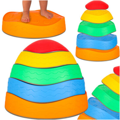 Sensory path river stones for balance training floor is lava play 5pcs