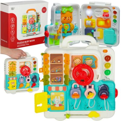 Sensory montessori manipulative board montessori case knobs teddy bear XXL light sound