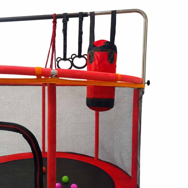 Trampolina-dla-dzieci-ogrodowa-siatka-pilki-koszykowka-155cm-czerwona-182696 Trampolina-dla-dzieci-ogrodowa-siatka-pilki-koszykowka-155cm-czerwona-182696