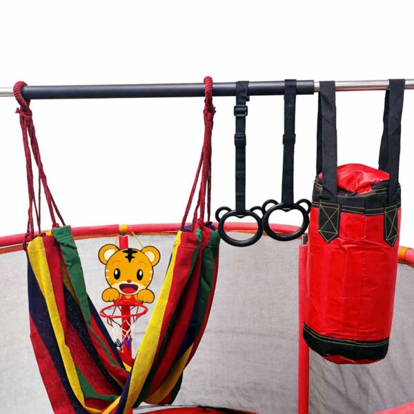 Trampolina-dla-dzieci-ogrodowa-siatka-pilki-koszykowka-155cm-czerwona-182697 Trampolina-dla-dzieci-ogrodowa-siatka-pilki-koszykowka-155cm-czerwona-182697