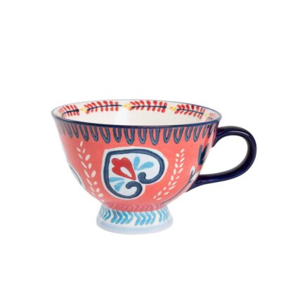 Кружка | SHILLA | с ручной росписью и темно-синей ручкой | 0,4 л | 735424